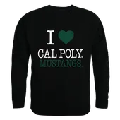 W Republic I Love Crewneck Sweatshirt Cal State Poly Pomona Broncos 552-167