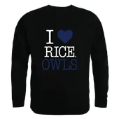 W Republic I Love Crewneck Sweatshirt Rice Owls 552-172