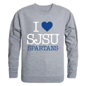 W Republic I Love Crewneck Sweatshirt San Jose State Spartans 552-173