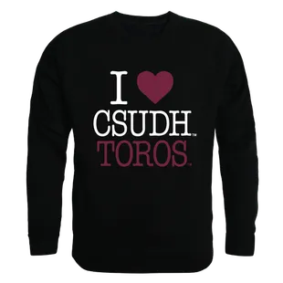 W Republic I Love Crewneck Sweatshirt Cal State Dominguez Hills Toros 552-175