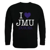 W Republic I Love Crewneck Sweatshirt James Madison Dukes 552-188