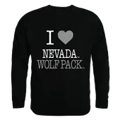 W Republic I Love Crewneck Sweatshirt Nevada Wolf Pack 552-193