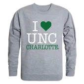 W Republic I Love Crewneck Sweatshirt North Carolina Charlotte 49Ers 552-194