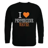 W Republic I Love Crewneck Sweatshirt Pepperdine Waves 552-196