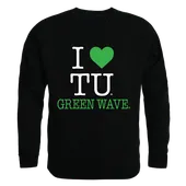 W Republic I Love Crewneck Sweatshirt Tulane Green Wave 552-198