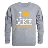 W Republic I Love Crewneck Sweatshirt Wisconsin Milwaukee Panthers 552-199