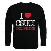 W Republic I Love Crewneck Sweatshirt Cal State Channel Islands Dolphins 552-204