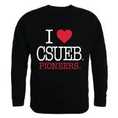 W Republic I Love Crewneck Sweatshirt Cal State East Bay Pioneers 552-205