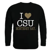 W Republic I Love Crewneck Sweatshirt Cal State Monterey Bay Otters 552-206