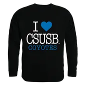 W Republic I Love Crewneck Sweatshirt Cal State San Bernardino Coyotes 552-207