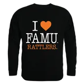 W Republic I Love Crewneck Sweatshirt Florida A&M Rattlers 552-218