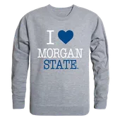 W Republic I Love Crewneck Sweatshirt Morgan State Bears 552-224