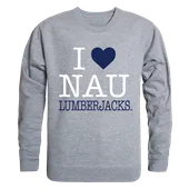 W Republic I Love Crewneck Sweatshirt Northern Arizona Lumberjacks 552-227