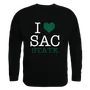 W Republic I Love Crewneck Sweatshirt Sacramento State Hornets 552-231