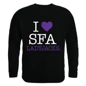 W Republic I Love Crewneck Sweatshirt Stephen F. Austin State Lumberjacks 552-238