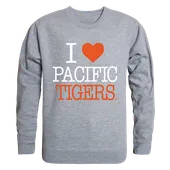 W Republic I Love Crewneck Sweatshirt Pacific University Boxers 552-248