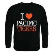 W Republic I Love Crewneck Sweatshirt Pacific University Boxers 552-248