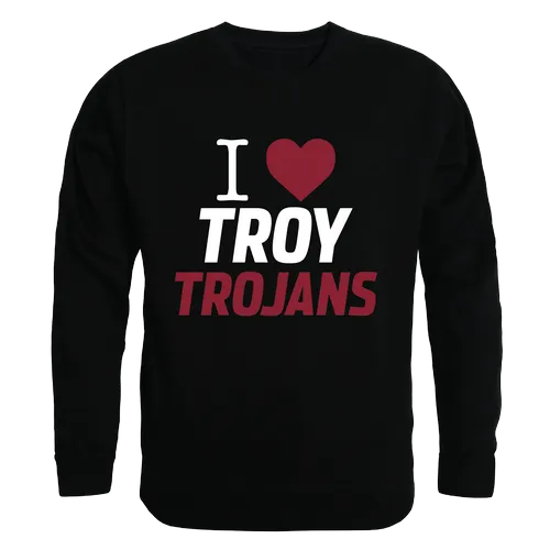 W Republic I Love Crewneck Sweatshirt Troy Trojans 552-254