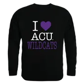 W Republic I Love Crewneck Sweatshirt Abilene Christian Wildcats 552-257