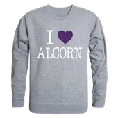 W Republic I Love Crewneck Sweatshirt Alcorn State Bravehawks 552-261