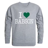 W Republic I Love Crewneck Sweatshirt Babson College Beavers 552-263