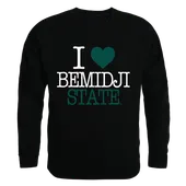 W Republic I Love Crewneck Sweatshirt Bemidji State Beavers 552-266