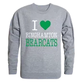 W Republic I Love Crewneck Sweatshirt Binghamton University Bearcats 552-267