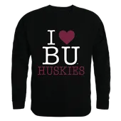 W Republic I Love Crewneck Sweatshirt Bloomsburg University Huskies 552-268