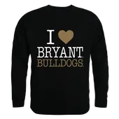 W Republic I Love Crewneck Sweatshirt Bryant University Bulldogs 552-272