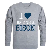 W Republic I Love Crewneck Sweatshirt Bucknell University Bisons 552-273