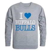 W Republic I Love Crewneck Sweatshirt Buffalo Bulls 552-274