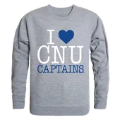 W Republic I Love Crewneck Sweatshirt Christopher Newport Captains 552-279