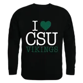 W Republic I Love Crewneck Sweatshirt Cleveland State University 552-282