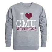 W Republic I Love Crewneck Sweatshirt Colorado Mesa University Mavericks 552-284