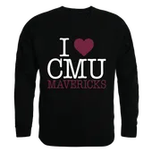 W Republic I Love Crewneck Sweatshirt Colorado Mesa University Mavericks 552-284