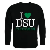 W Republic I Love Crewneck Sweatshirt Delta State University Statesmen 552-289