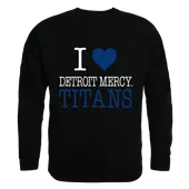 W Republic I Love Crewneck Sweatshirt Detroit Mercy Titans 552-290