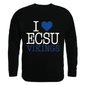 W Republic I Love Crewneck Sweatshirt Elizabeth City State Vikings 552-297