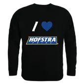 W Republic I Love Crewneck Sweatshirt Hofstra University 552-312