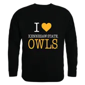 W Republic I Love Crewneck Sweatshirt Kennesaw State Owls 552-320