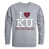 W Republic I Love Crewneck Sweatshirt Kutztown Golden Bears 552-321