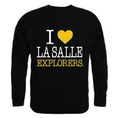 W Republic I Love Crewneck Sweatshirt La Salle Explorers 552-322