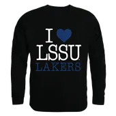 W Republic I Love Crewneck Sweatshirt Lake Superior State University Lakers 552-325