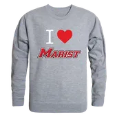 W Republic I Love Crewneck Sweatshirt Marist Red Foxes 552-335