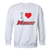 W Republic I Love Crewneck Sweatshirt Marist Red Foxes 552-335