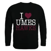 W Republic I Love Crewneck Sweatshirt Maryland Eastern Shore Hawks 552-337