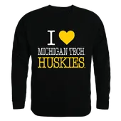 W Republic I Love Crewneck Sweatshirt Michigan Tech 552-341