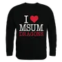 W Republic I Love Crewneck Sweatshirt Minnesota State Moorhead Dragons 552-343