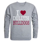 W Republic I Love Crewneck Sweatshirt Minnesota Duluth Bulldogs 552-344