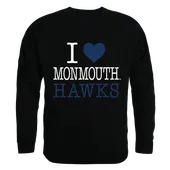 W Republic I Love Crewneck Sweatshirt Monmouth University 552-345